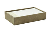 Suede Pewter Guest Towel Holder W/ Napkins